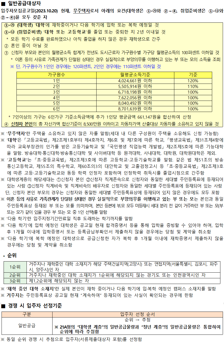 고양장항 A 1BL 행복주택 대학생 고양장항 A-1BL 행복주택 대학생