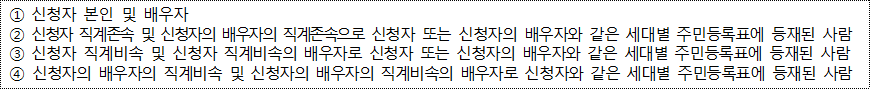 주거급여수급자 해당세대 주거급여수급자 해당세대